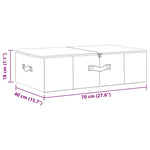 Oppbevaringsbokser 2 Stk Stoff 70X40X18 Cm Grå