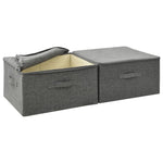 Oppbevaringsbokser 2 Stk Stoff 43X34X23 Cm Antrasitt
