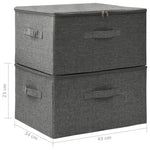 Oppbevaringsbokser 2 Stk Stoff 43X34X23 Cm Antrasitt