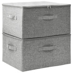 Oppbevaringsbokser 2 Stk Stoff 43X34X23 Cm Grå