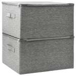 Oppbevaringsbokser 2 Stk Stoff 43X34X23 Cm Grå