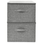 Oppbevaringsbokser 2 Stk Stoff 43X34X23 Cm Grå