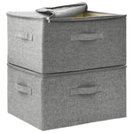 Oppbevaringsbokser 2 Stk Stoff 43X34X23 Cm Grå