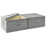 Oppbevaringsbokser 2 Stk Stoff 43X34X23 Cm Grå