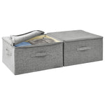 Oppbevaringsbokser 2 Stk Stoff 43X34X23 Cm Grå