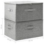 Oppbevaringsbokser 2 Stk Stoff 43X34X23 Cm Grå