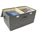 Oppbevaringsboks Stoff 50X30X25 Cm Antrasitt