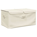 Oppbevaringsboks Stoff 50X30X25 Cm Kremhvit