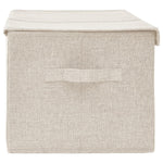 Oppbevaringsboks Stoff 50X30X25 Cm Kremhvit