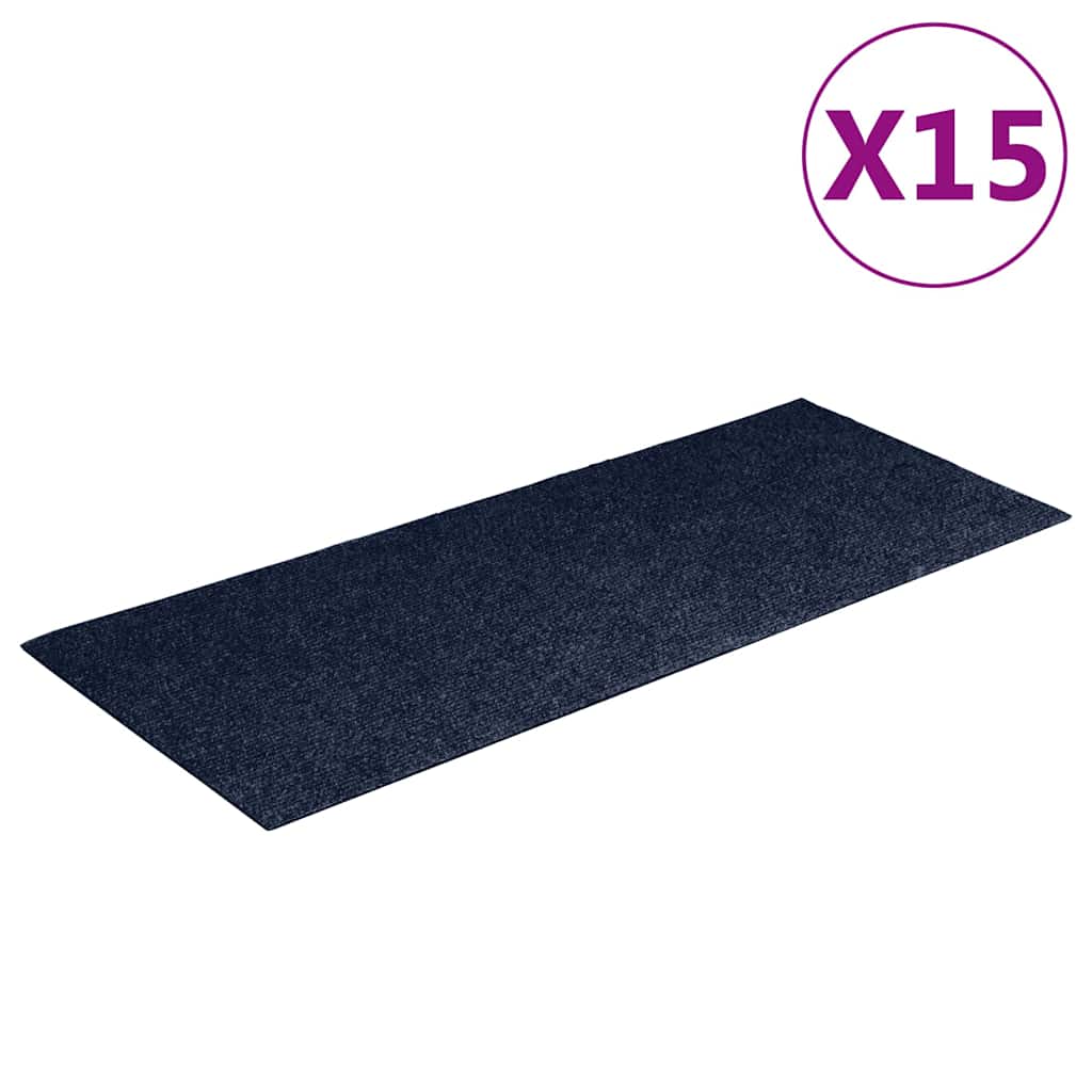 Selvklebende Trappematter 15 Stk 60X25 Cm Blå