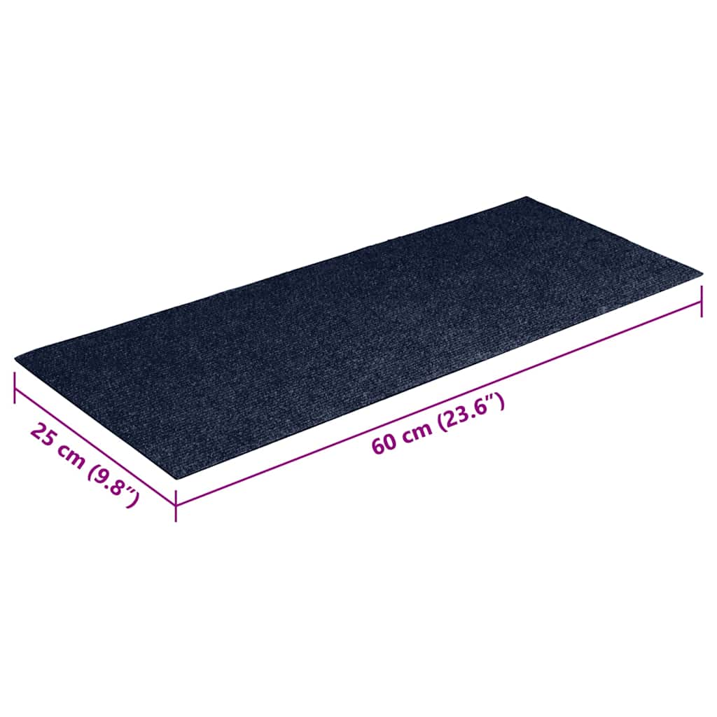 Selvklebende Trappematter 15 Stk 60X25 Cm Blå