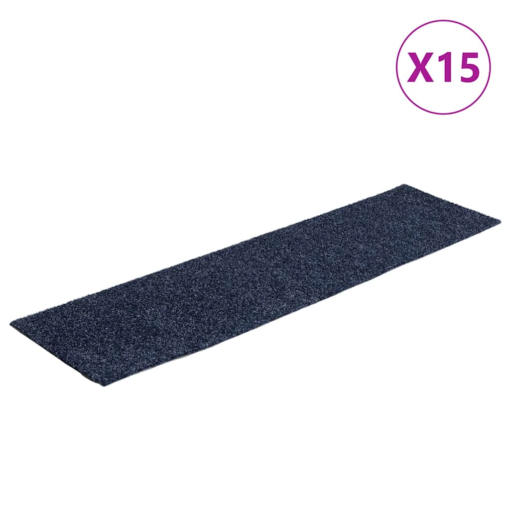 Selvklebende Trappematter 15 Stk 76X20 Cm Gråblå