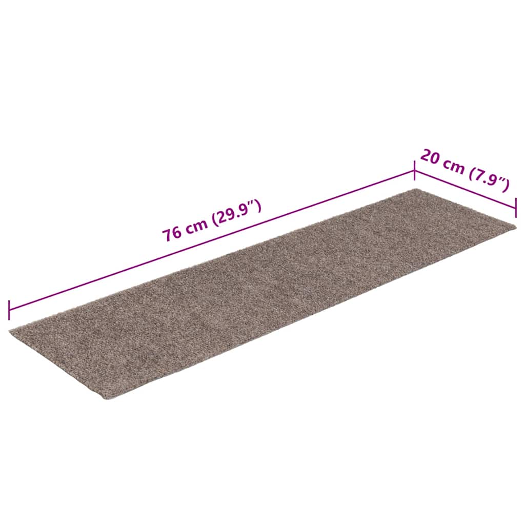 Selvklebende Trappematter 15 Stk 76X20 Cm Kremhvit