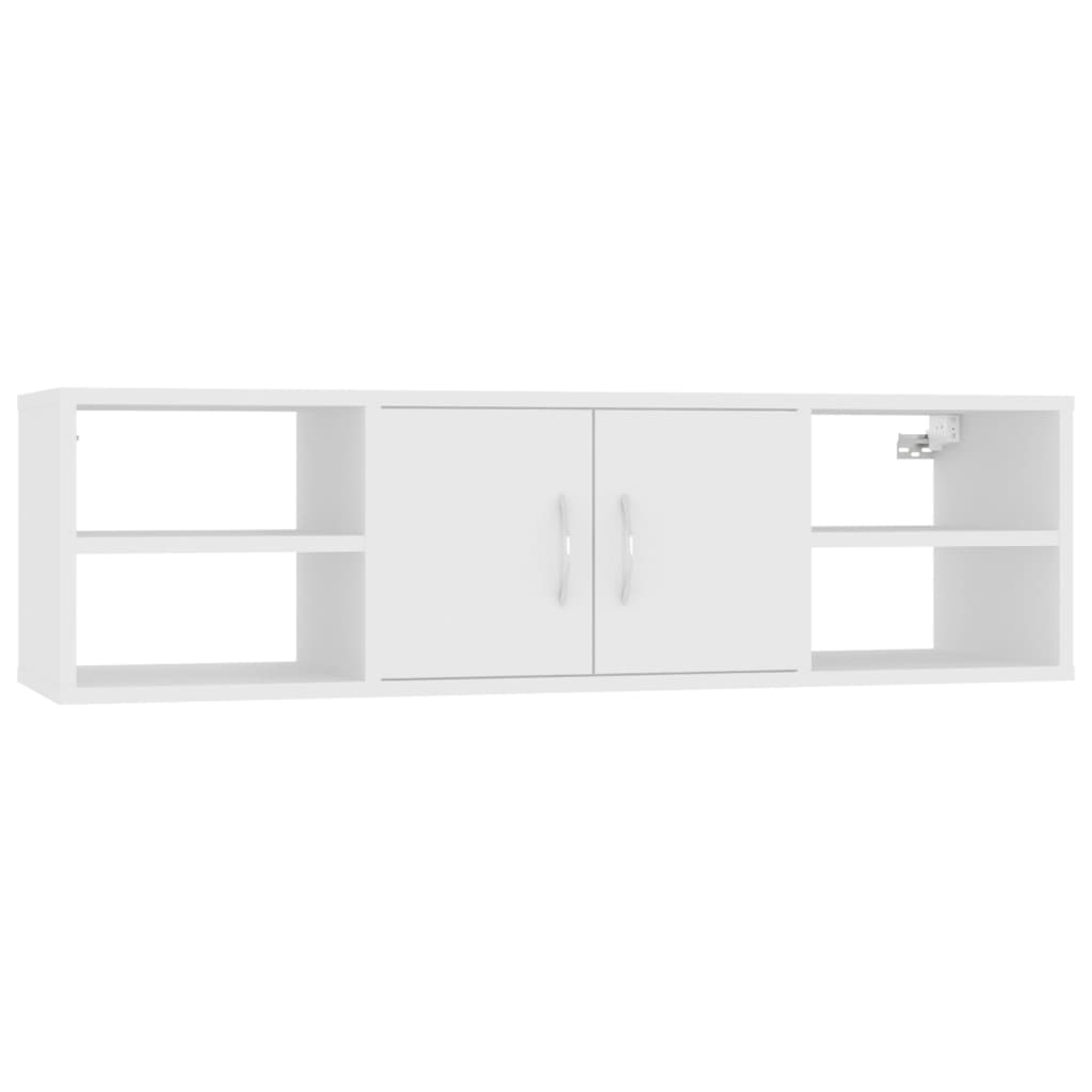 Vegghylle Hvit 102X30X29 Cm Konstruert Tre