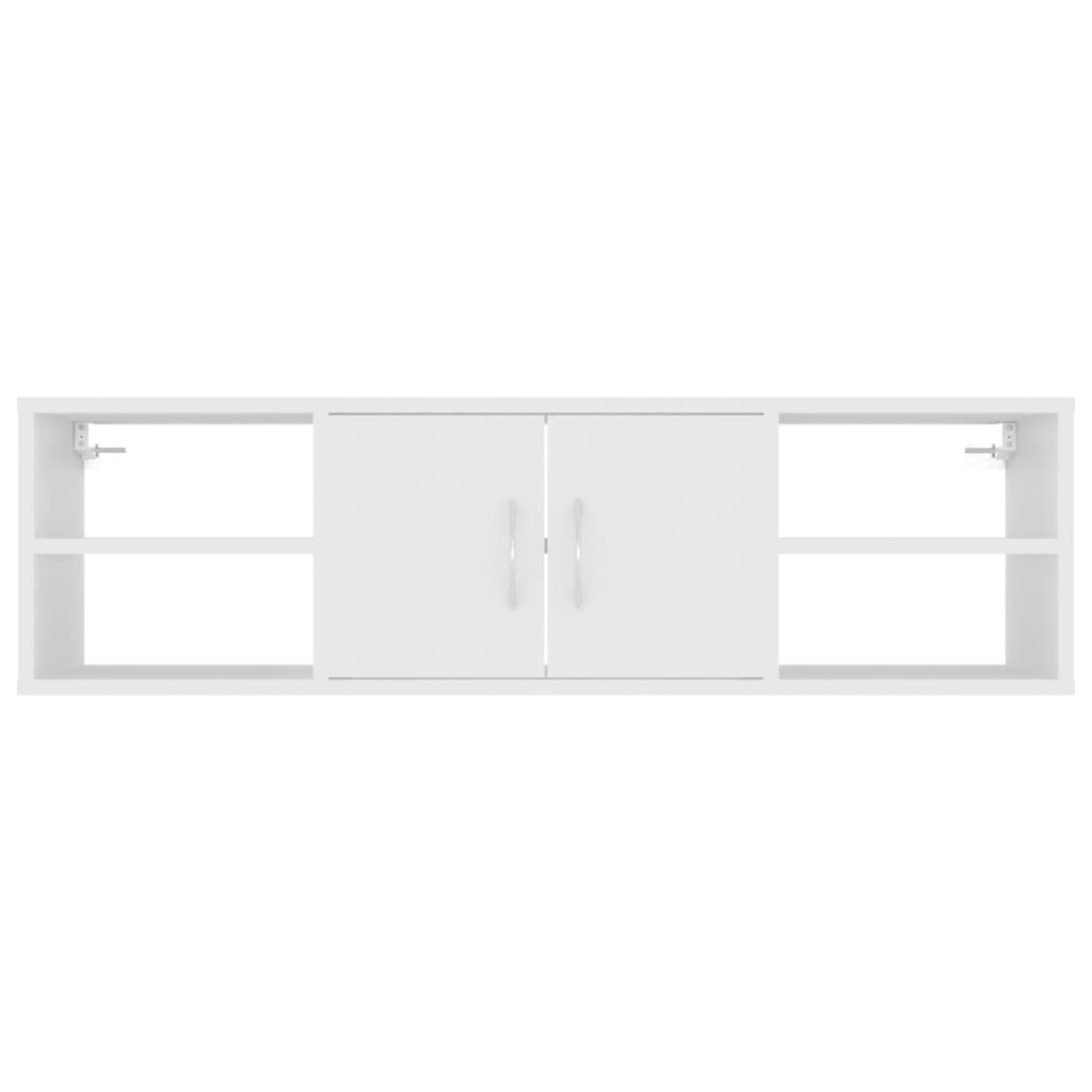 Vegghylle Hvit 102X30X29 Cm Konstruert Tre