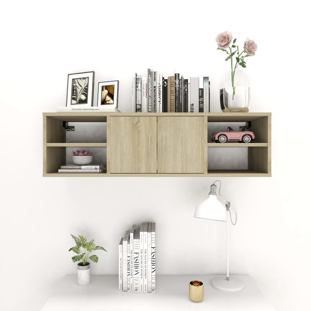 Vegghylle Sonoma Eik 102X30X29 Cm Konstruert Tre