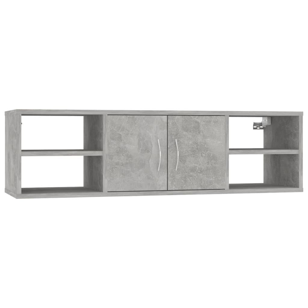 Vegghylle Betonggrå 102X30X29 Cm Konstruert Tre