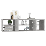 Vegghylle Betonggrå 102X30X29 Cm Konstruert Tre