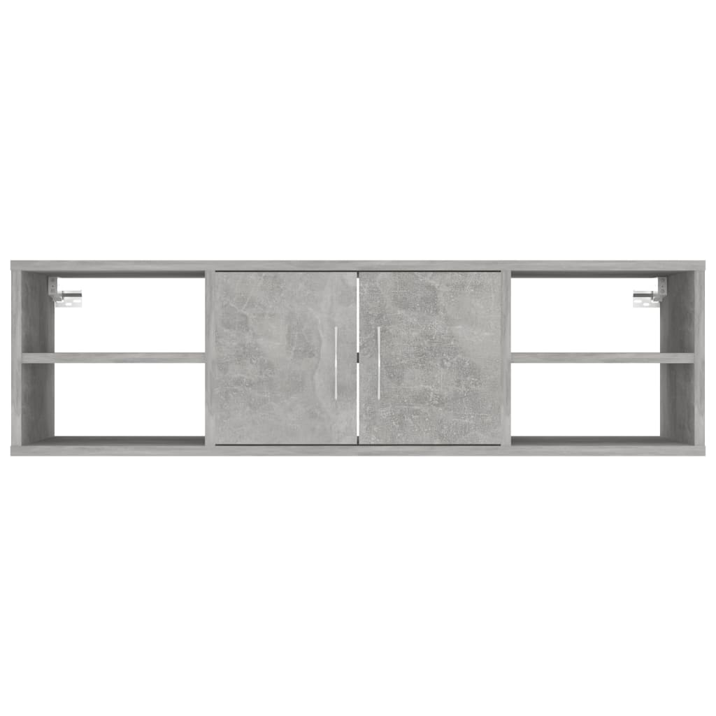 Vegghylle Betonggrå 102X30X29 Cm Konstruert Tre