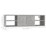 Vegghylle Betonggrå 102X30X29 Cm Konstruert Tre