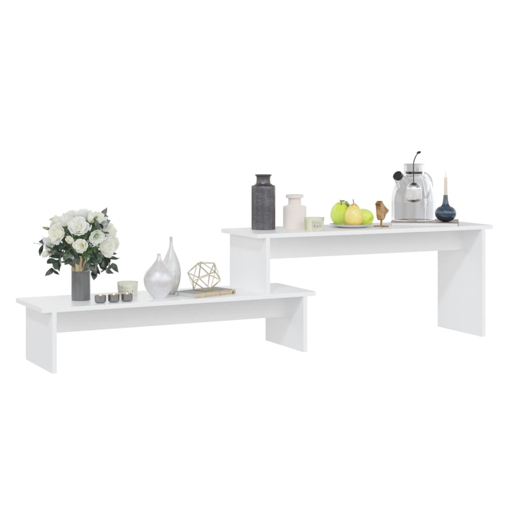 Tv-Benk Hvit 180X30X43 Cm Konstruert Tre