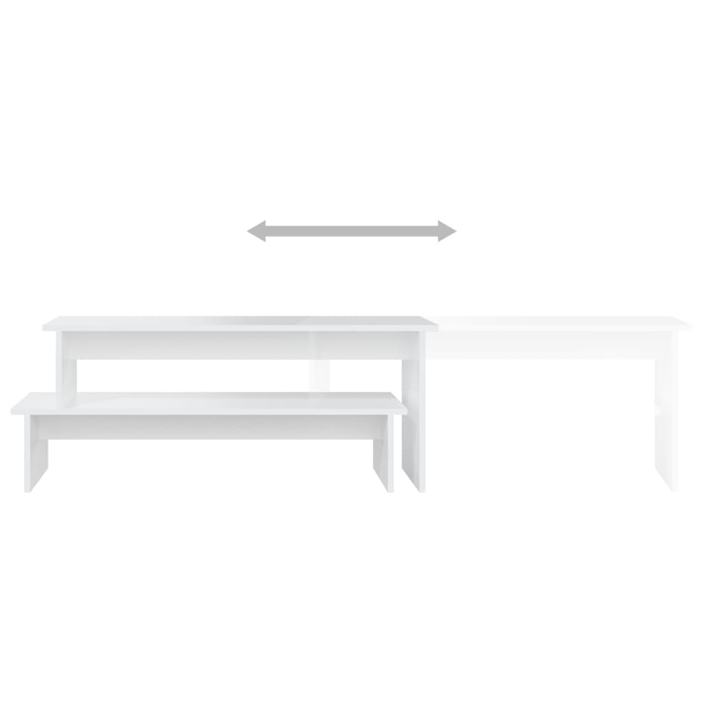 Tv-Benk Hvit 180X30X43 Cm Konstruert Tre