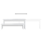 Tv-Benk Hvit 180X30X43 Cm Konstruert Tre