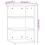Sideskap Svart 35X35X55 Cm Konstruert Tre