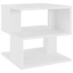 Sidebord Hvit 40X40X40 Cm Konstruert Tre