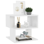 Sidebord Hvit 40X40X40 Cm Konstruert Tre