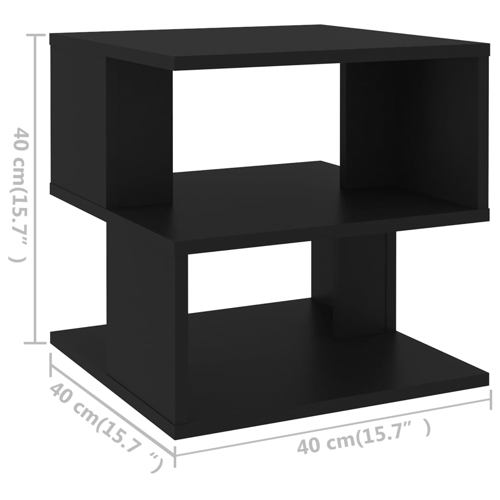 Sidebord Svart 40X40X40 Cm Sponplate
