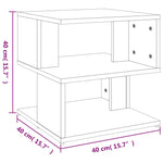 Sidebord Sonoma Eik 40X40X40 Cm Sponplate