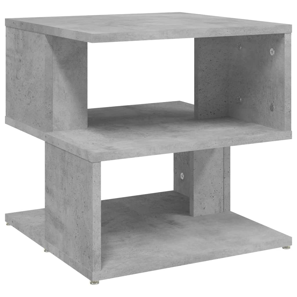 Sidebord Betonggrå 40X40X40 Cm Konstruert Tre