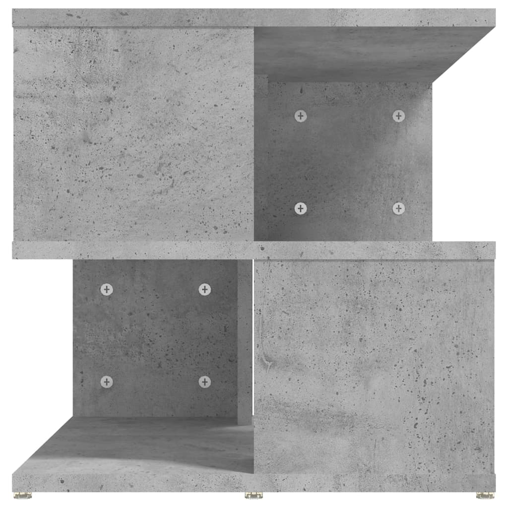 Sidebord Betonggrå 40X40X40 Cm Konstruert Tre