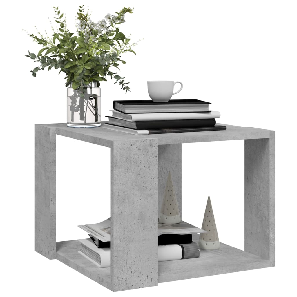 Salongbord Betonggrå 40X40X30 Cm Konstruert Tre