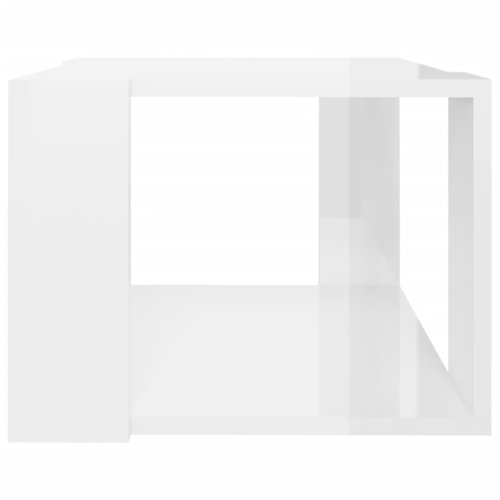 Salongbord Høyglans Hvit 40X40X30 Cm Konstruert Tre