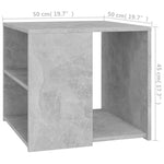 Sidebord Betonggrå 50X50X45 Cm Konstruert Tre