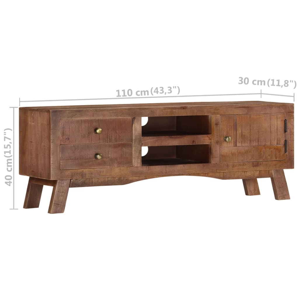 Tv-Benk 110X30X40 Cm Grovt Mangotre