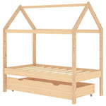 Ramme For Barneseng Med Skuff Heltre Furu 70X140 Cm