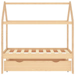 Ramme For Barneseng Med Skuff Heltre Furu 70X140 Cm