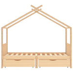Sengeramme For Barn Med Skuffer Heltre Furu 90X200 Cm