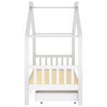 Ramme For Barneseng Med Skuffer Hvit Heltre Furu 90X200 Cm