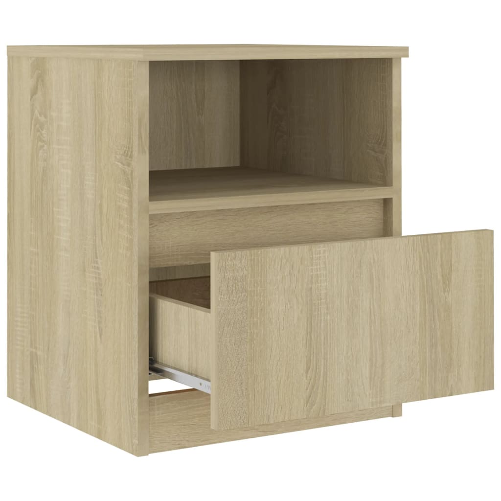 Nattbord Sonoma Eik 40X40X50 Cm Konstruert Tre