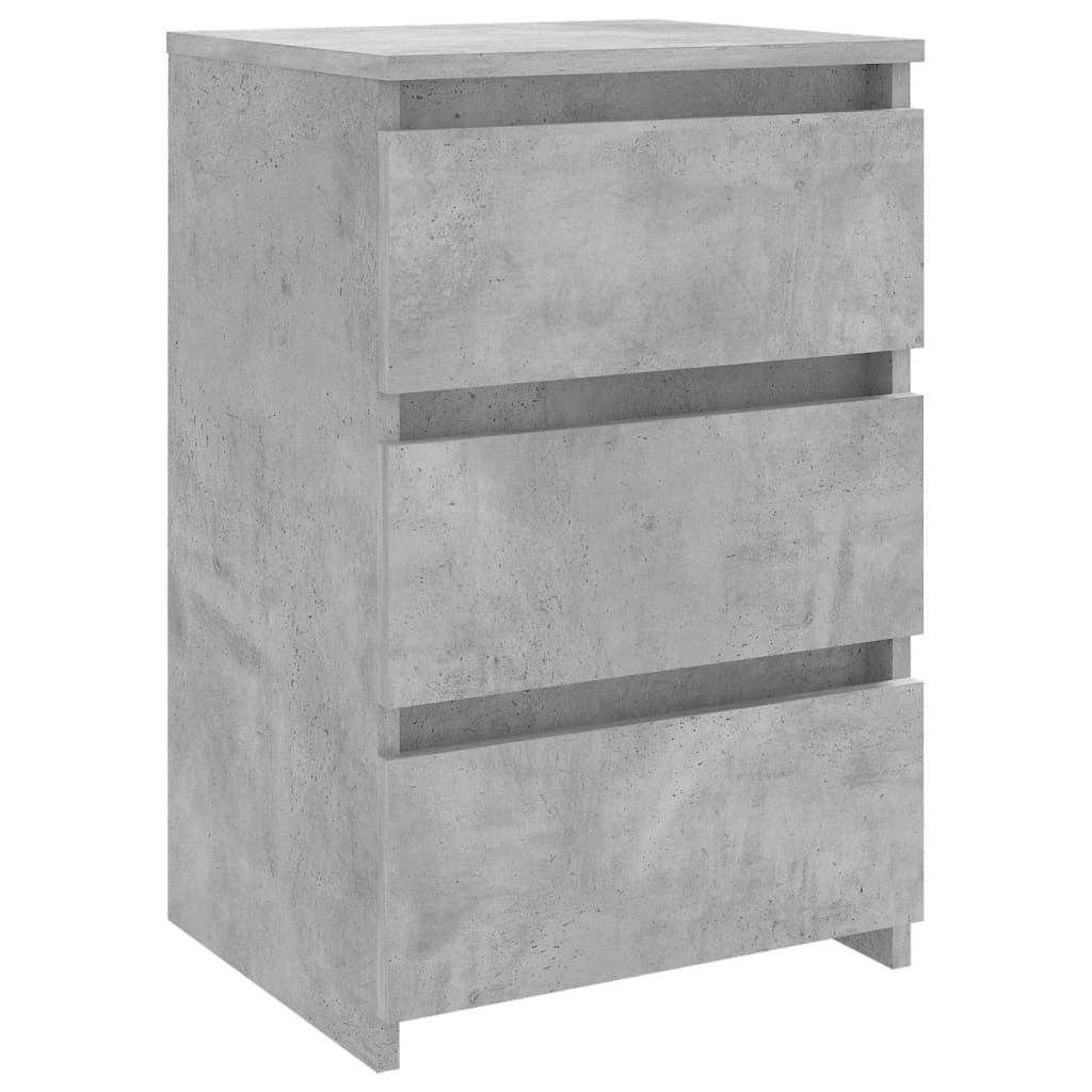 Nattbord Betonggrå 40X35X62,5 Cm Konstruert Tre