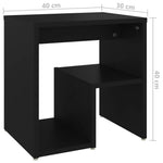 Nattbord Svart 40X30X40 Cm Konstruert Tre