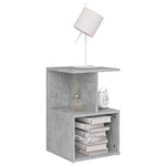 Nattbord 2 Stk Betonggrå 35X35X55 Cm Konstruert Tre