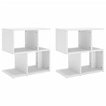 Nattbord 2 Stk Hvit 50X30X51,5 Cm Konstruert Tre