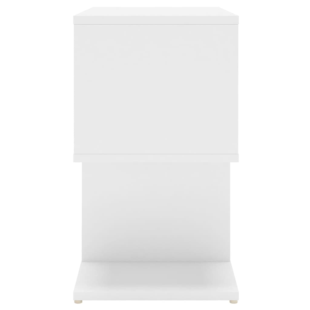 Nattbord 2 Stk Hvit 50X30X51,5 Cm Konstruert Tre