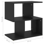 Nattbord Svart 50X30X51,5 Cm Konstruert Tre