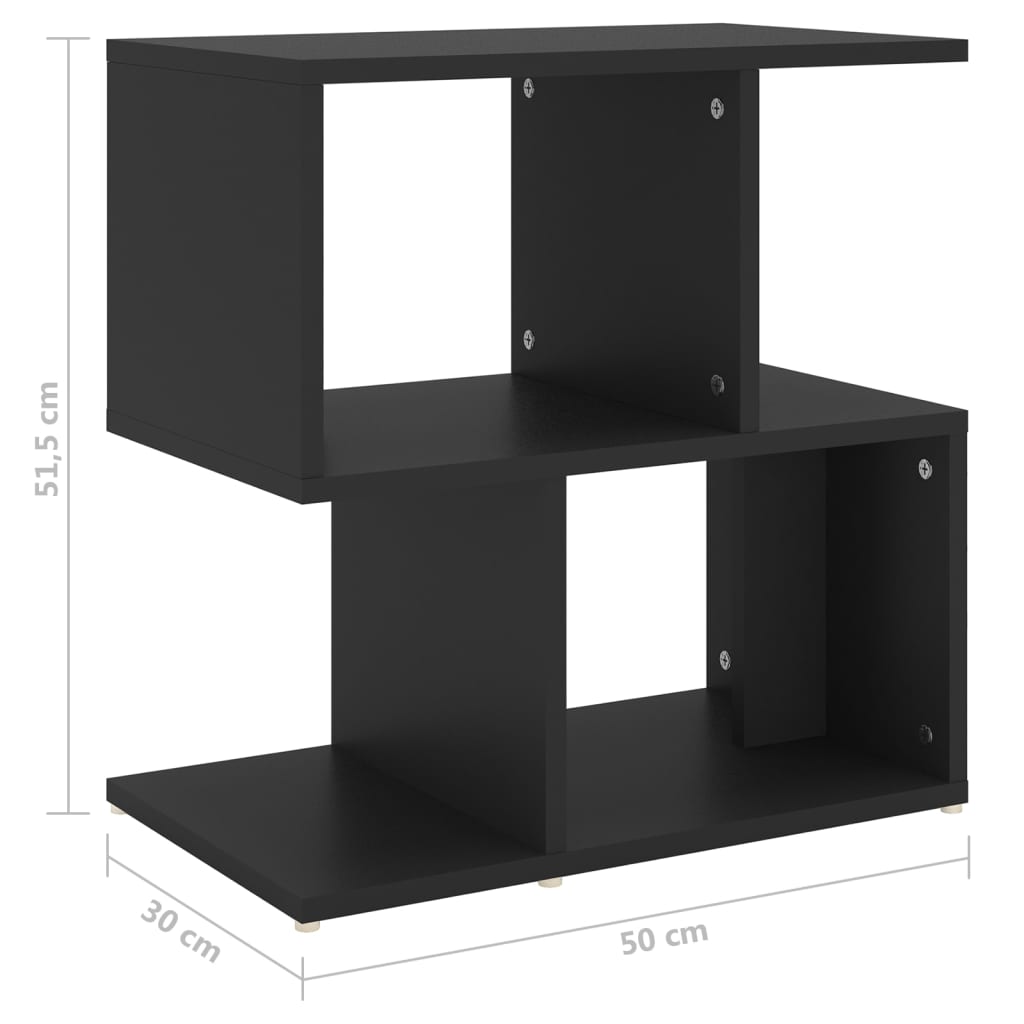 Nattbord Svart 50X30X51,5 Cm Konstruert Tre